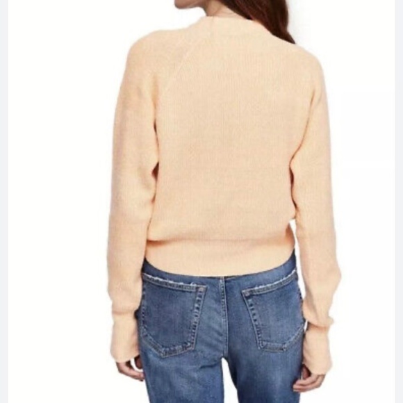 Free People Mock Neck Pullover Sweater Orange Zest Size XS - Picture 12 of 12